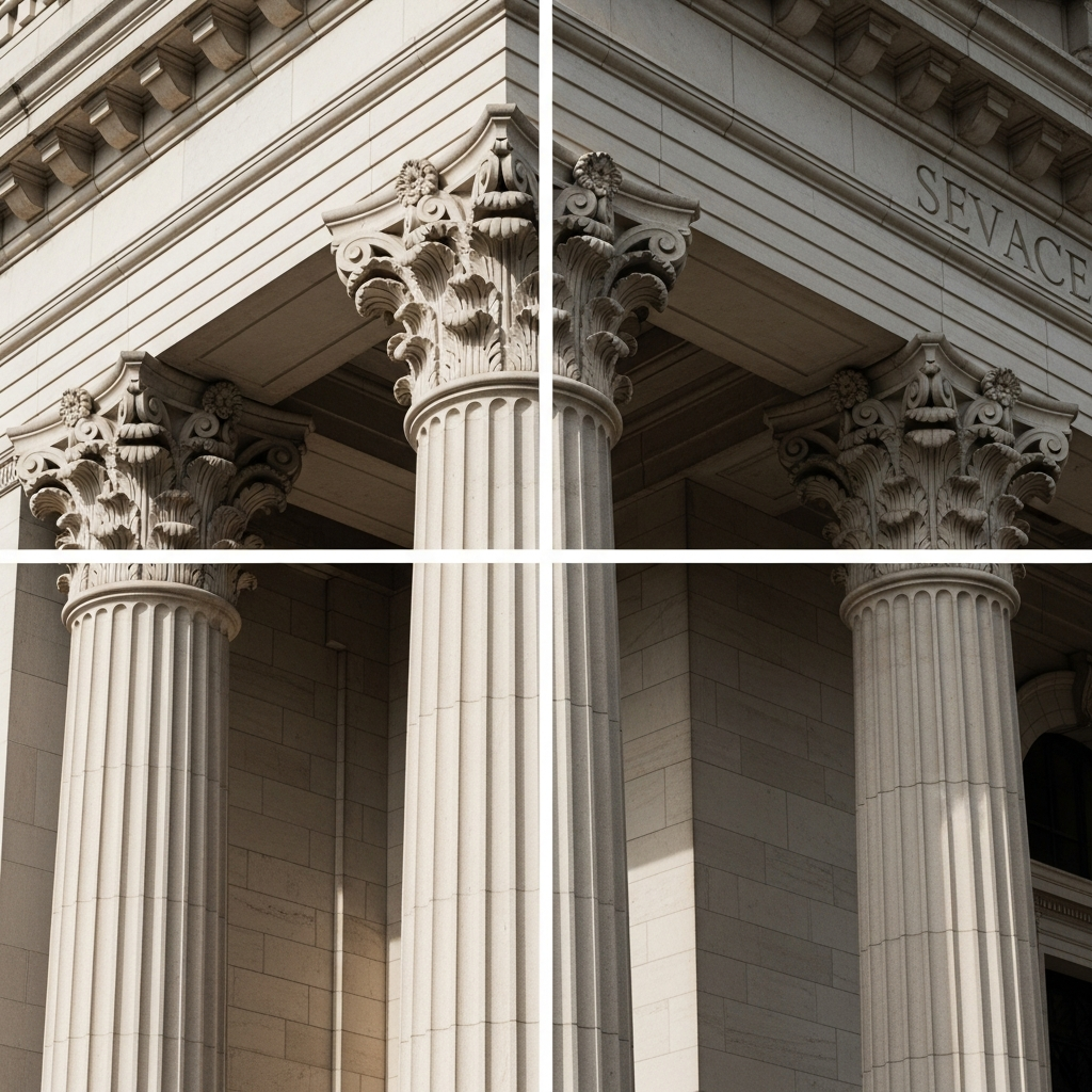 Courthouse columns for litigation intelligence